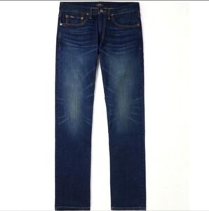 Polo Ralph Lauren Varick Slim Fit Straight Leg Jeans, 34W 34L, Dark Denim.